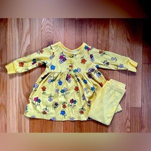 Hanna Andersson 12-18 month dress & legging set